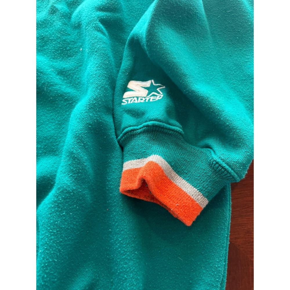 Vintage Miami Dolphins NFL Starter Crewneck Sweatshirt XXL Teal Orange - Picture 2 of 8
